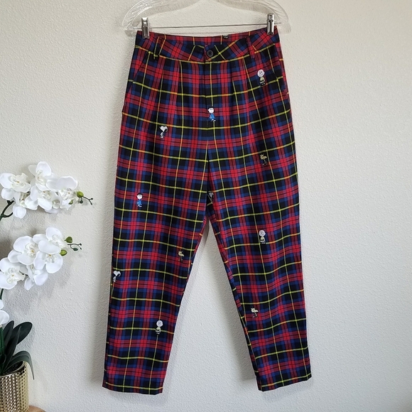 LAZY OAF X SNOOPY PLAID PANTS - Picture 2 of 15